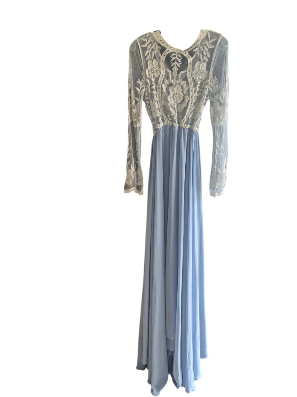 J&J Designs Boho-Inspired Light Blue Maxi Dress size XL - Picture 2 of 9